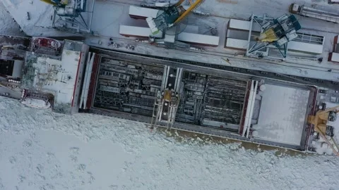 The vessel is loaded at a mooring. Stock Footage 165369072