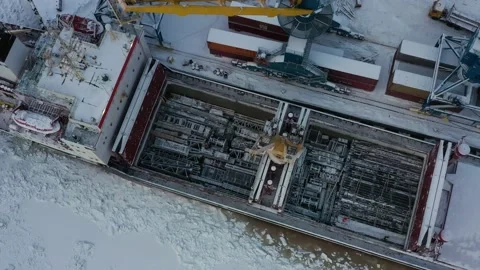 The vessel is loaded at a mooring. Stock Footage 166187047