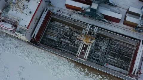 The vessel is loaded at a mooring. Stock Footage 166575803