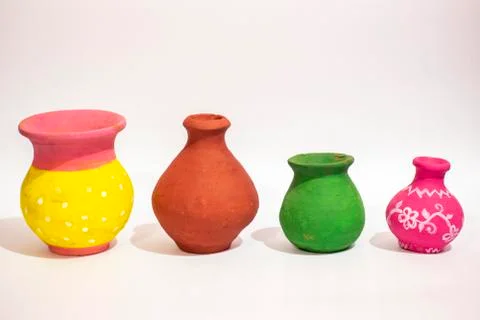 A vessel made with soil. Stock Photos