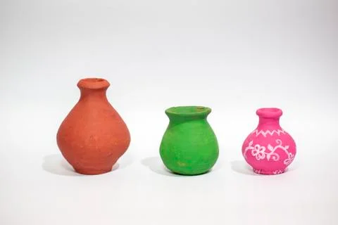 A vessel made with soil. Stock Photos