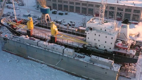 Vessel repair in dock. Stock Footage 164555368