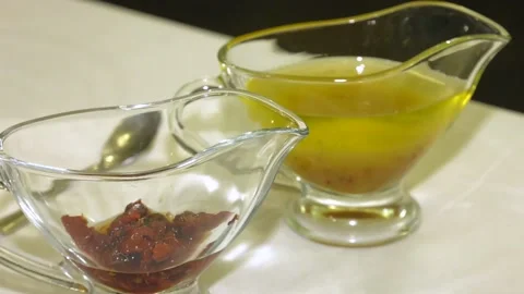 The vessel for the sauce. Video stock 97749889