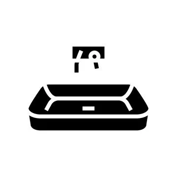 Vessel sink glyph icon vector illustration Stock-Illustration