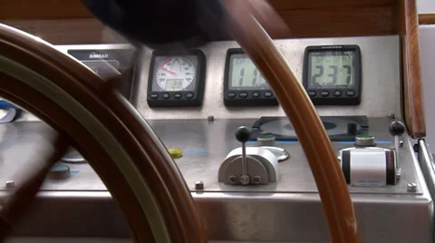 VESSEL STEERING WHEEL 1 Stock Footage 39376022
