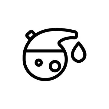 Vessel to study the icon vector. Isolated contour symbol illustration Illustrazione stock