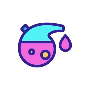 Vessel to study the icon vector. Isolated contour symbol illustration Illustrazione stock