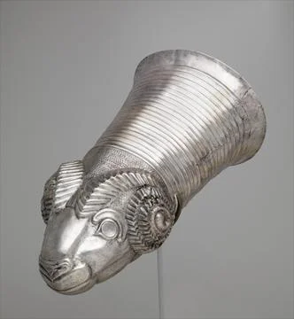 Vessel terminating in the head of a ram ca. 7th6th century B.C. Iran In the.. Stock Photos
