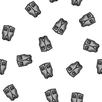 Vest denim vector seamless pattern Stock Illustration