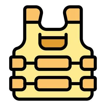 Vest equipment icon vector flat Stock Illustration
