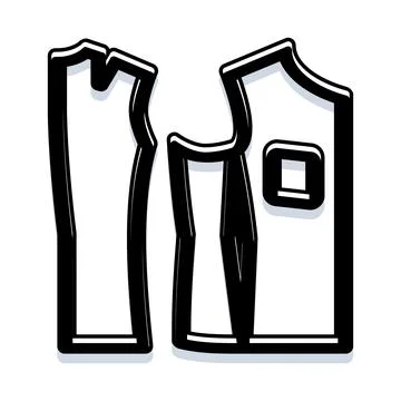 Vest garment sewing pattern template for tailoring clothing Stock Illustration