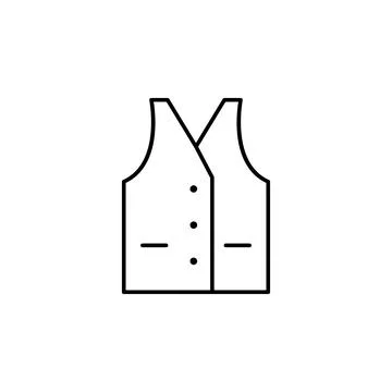 Vest icon. Element of clothes icon for mobile concept and web apps. Thin line Stock Illustration