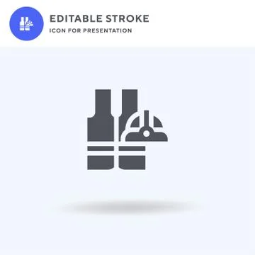 Vest icon vector, filled flat sign, solid pictogram isolated on white, logo Stock Illustration