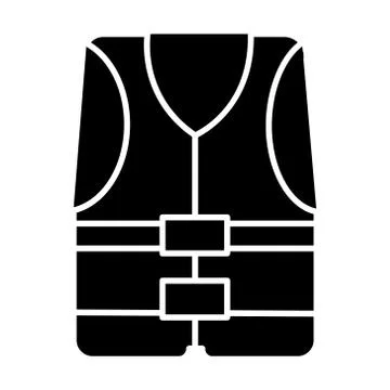 Vest icon, vector illustration, black sign on isolated background Stock Illustration