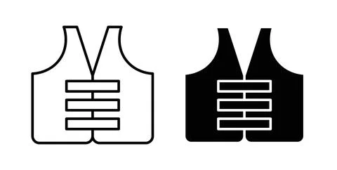 Vest jacket icon vector art Illustrations Stock Illustration