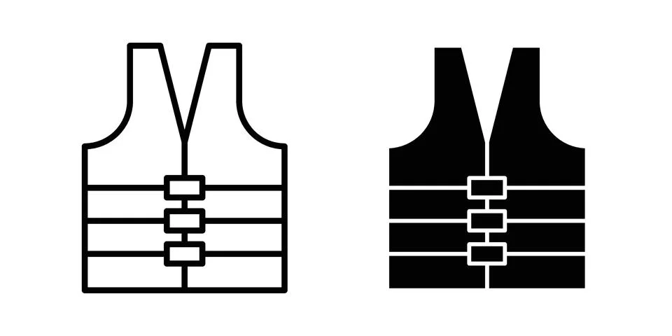 Vest jacket icon vector, illustration icon set Stock Illustration