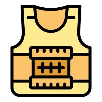 Vest protection icon vector flat Stock Illustration