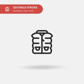 Vest Simple vector icon. Illustration symbol design template for web mobile U Stock Illustration