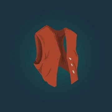 Vest vector illustration on blank background Stock Illustration