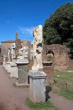 Vestals Statues Stock Photos