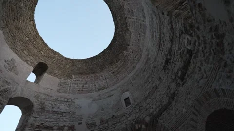 Vestibule of Diocletian's Palace in Split. Stock Footage 336658847