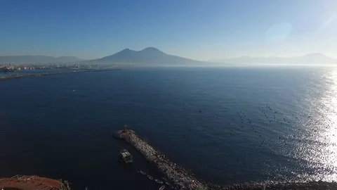 Vesuvio e il golfo di Napoli Stock-Footage 94032062