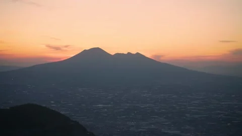 Vesuvio Sunset Timelapse Stock Footage