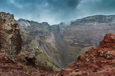 Vesuvius crater Stock Photos