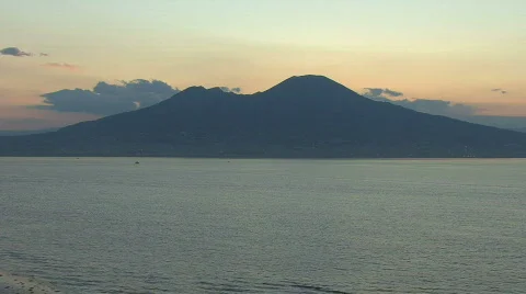 Vesuvius at dawm Stock Footage 467473