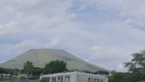 Vesuvius volcano from car window Stock Footage 169471035