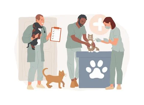 Vet clinic isolated concept vector illustration. イラスト素材