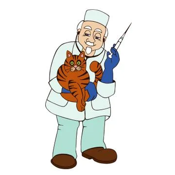 Vet on a white background Stock Illustration