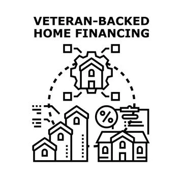 Veteran backed home financing program for housing assistance Illustration