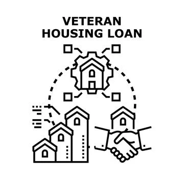Veteran housing loan program helping many people Stock Illustration