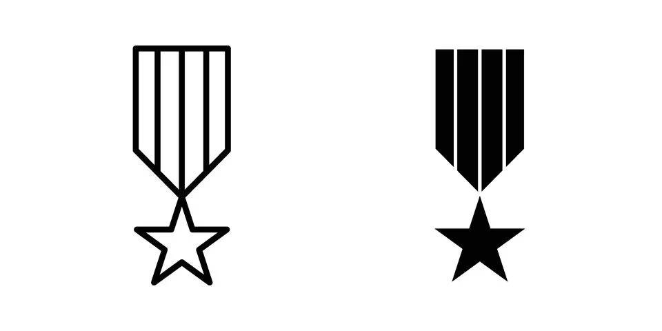 Veteran icon set. Vector EPS 10 Stockillustratie