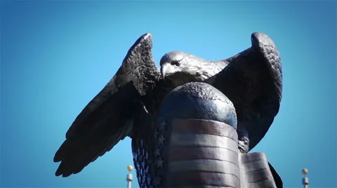 Veteran Memorial  statue. Stock Footage 40237048