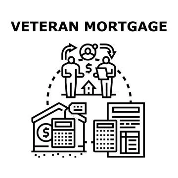 Veteran mortgage program eligibility and home financing Illustrazione stock