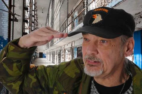 Veteran in prison Stock Photos