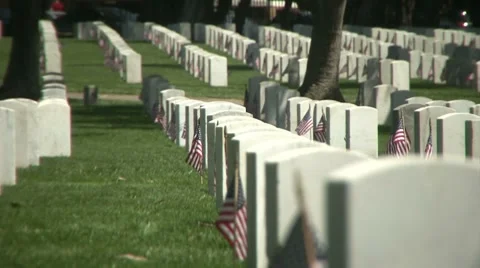 Veteran's Cemetary Video stock 7139029
