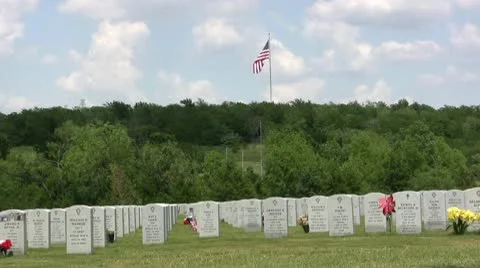Veterans Cemetery 2 Stock Footage 10678222