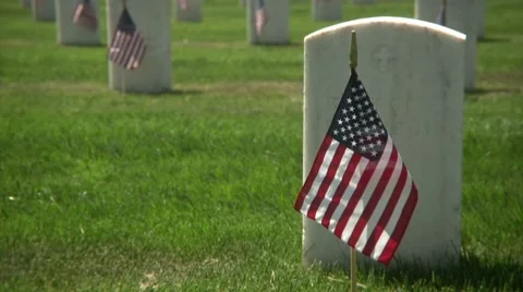 Veterans Cemetery Video stock 7139071