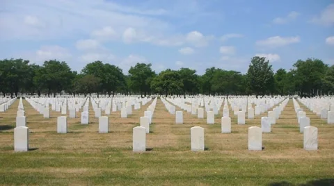 Veterans Cemetery Stock Footage 11448990