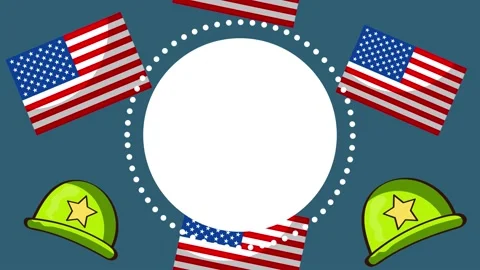 Veterans day animation concept. Stock Footage 168082976