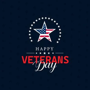 Veterans Day Background Design. Honoring all who served. Greeting Card Banner Stock Illustration