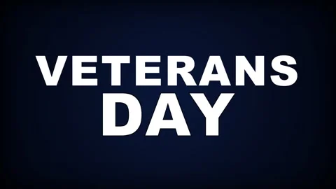 Veterans Day celebration background text. Video stock 336965316