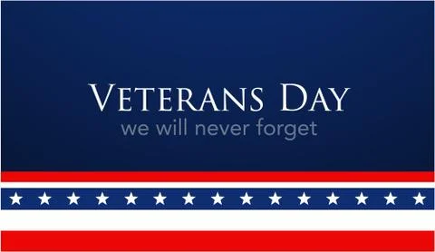 Veterans Day celebration illustration. US flag on HD background banner. Remember Stock Illustration