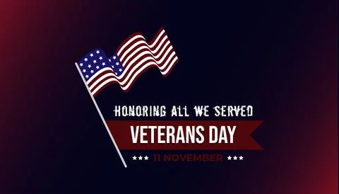 Veterans day with gradient background. Stock Illustration