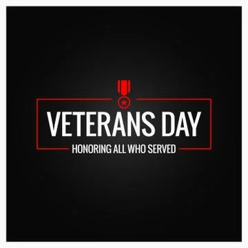 Veterans day logo design background Stock Illustration