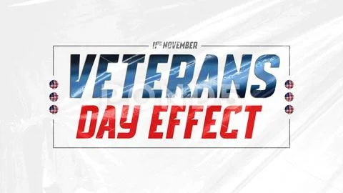 Veterans Day Text Effect Modello PSD