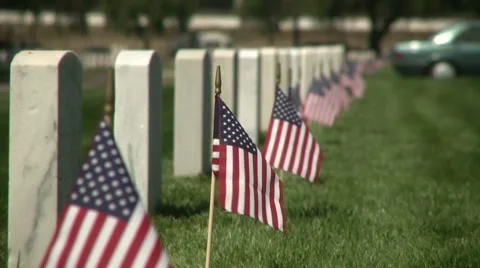 Veterans Memorial - Medium Shot Video stock 7138917